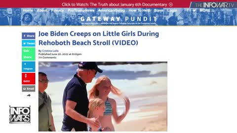 Joe Biden Can’t Help But Grope Little Girls While On Beach Vacation