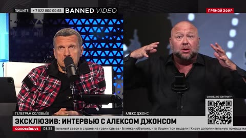 Alex Jones Appears On Top Russian Talk Show - "Americans Are Against The War"