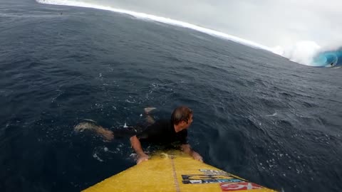 Watch_ Monster Cloudbreak Swell from the Paddle Perspective