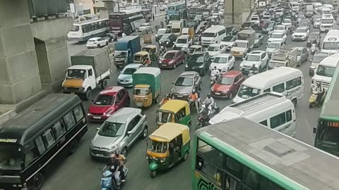 Indian Bangalore traffic