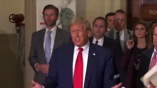 President Trump makes another statement outside courtroom and he’s pissed