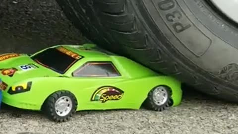 EXPERIMENT 🤩 Crunchy Car Toy SATISFYING Crushing with Car Tyre #crusher #experiment #satisfying #toy