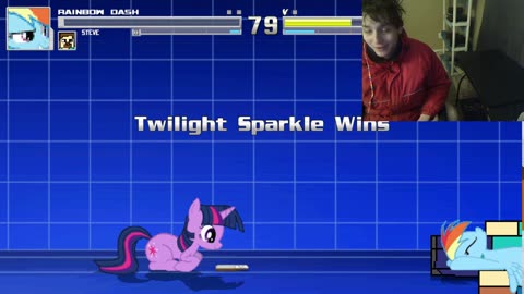 Steve From Minecraft And Rainbow Dash VS Twilight Sparkle In An Epic Battle In The MUGEN Video Game