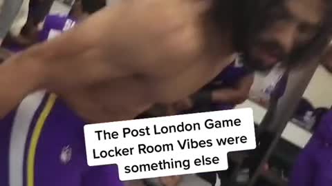 The London Locker Room vibes were something else 🤣 #nfl #uk #vikings