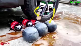 Experiment Car vs Nails, Coca Cola