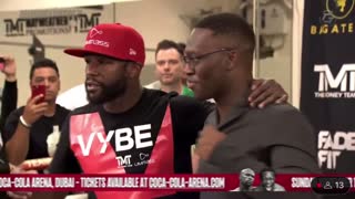Floyd Mayweather vs Deji first face-off ahead of their exhibition fight