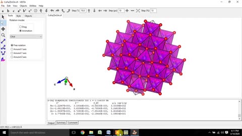 Rietveld Refinement of CoFe2O4 Zn & Crystal Strct. of CoFe2O4 Zn using FullProf and VESTA Soft.