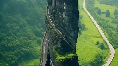 Dangerous and beautiful Road way on Nature