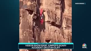 Watch: Dramatic Rescue Of Base Jumper After Crashing Into Utah Cliff