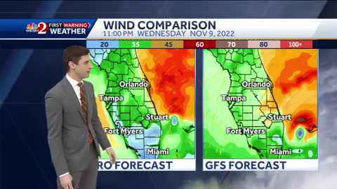 Tropical Storm Nicole - 10 p.m. Tuesday