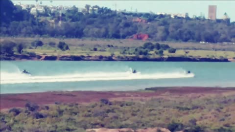 Practice of jetski on Bouregreg River Rabat
