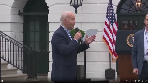 Biden nói rằng ông ấy "không đi đâu cả", sau đó bắt đầu lan man về tình trạng tắc nghẽn giao thông