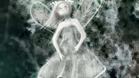 I draw a little moon fairy on the background from my photo.