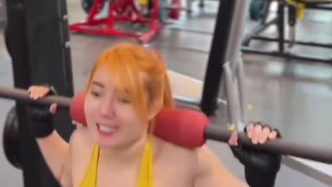 Gym yellow girl strong