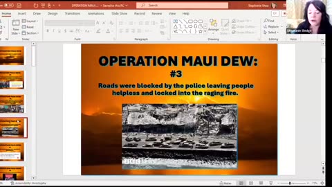 OPERATION MAUI DEW - STEPHANIE SLEDGE WITH JACK MULLEN ON MAUI'S FIRESTORM FALSE FLAG