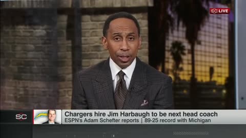 Stephen A. reacts to Jim Harbaugh becoming the Chargers new coach_ _SMART MOVE