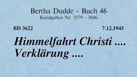 BD 3622 - HIMMELFAHRT CHRISTI .... VERKLÄRUNG ....