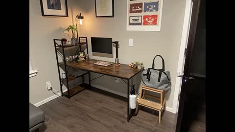 Review: Bestier Gaming Desk 55 Inch with Storage Shelves Computer Desk with Bookshelf Reversibl...