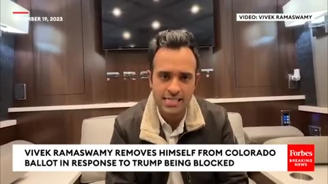 Vivek Ramaswamy Removes Himself From Colorado Ballot In Solidarity With Trump (Dec 19, 2023)