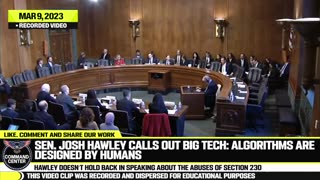 Hawley: Algorithms Are Designed By Humans