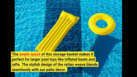 Buyer Feedback: Outsunny Wicker Patio Poolside Float Storage Basket, PE Rattan Outdoor Pool Cad...