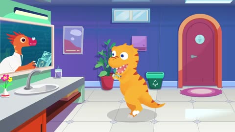 Baby Dino Ep1 Mystic Badge | T-Rex Scary Roar & Chase | Dinos Cartoon |