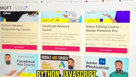 Learn Courses For Free Through Muft.pk By Azaad Chai Wala