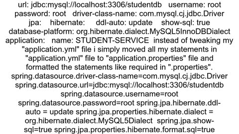 Spring Boot Failed to configure a DataSource 39url39 attribute is not specified and no embedded da
