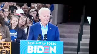 Biden says "we can only re-elect Trump"