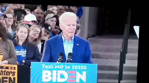 Biden says "we can only re-elect Trump"