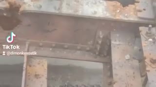 Russian missile strike on railway bridge in Kharkov