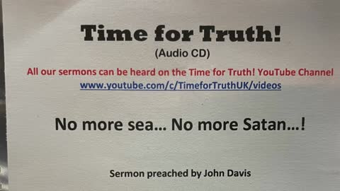 No More Sea... No More Satan...! (Time for Truth!)