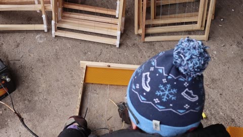 How to secure foundation onto bee frames!