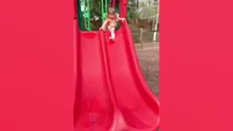 Funny baby playing on swing - Viral Video!