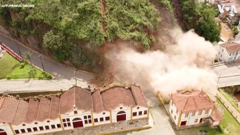 Landslide Destroys Historic Mansion in Ouro Preto, Brazil