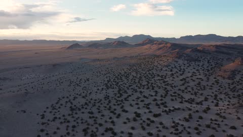 Majestic Desert Landscape at Sunset | Stunning Aerial Drone Footage