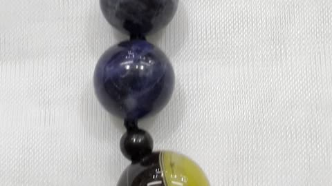 Handmade + Knotting Unique 21” Necklace with 925 Silver, Sodalite, Agate