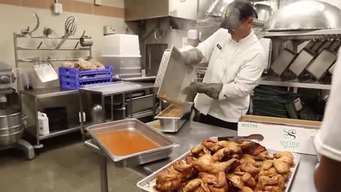 The Process of Providing 17,000 Daily Meals on Aircraft Carriers