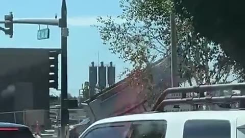 Dump Truck Destroys Traffic Light