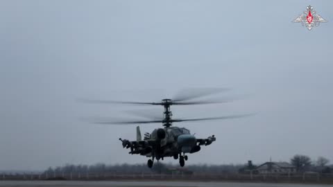 Ka-52 destroys Ukrainian equipment