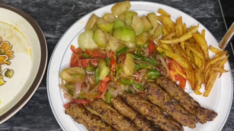 Vegetable & seekh kabab platter short
