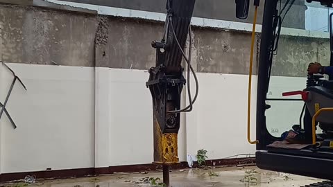 Backhoe with breaker