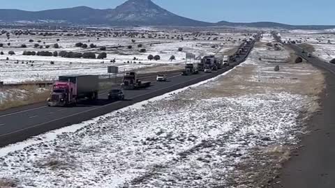 The US convoy for freedom from California to Washington DC