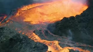 Volcano eruption in Iceland