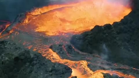 Volcano eruption in Iceland