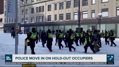 Police move in on hold-out protesters in Ottawa- NEWS OF WORLD