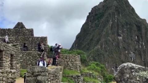 The Inca site of Machu Picchu in Peru reopens to the public