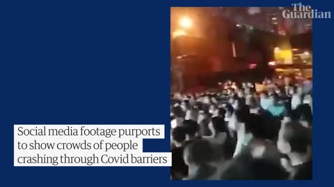 Rare unrest in Chinese city of Guangzhou as people protest over Covid restrictions