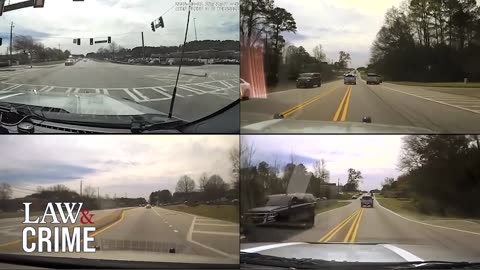 Dashcam Video 14yr in Georgia leads police on wild chase.