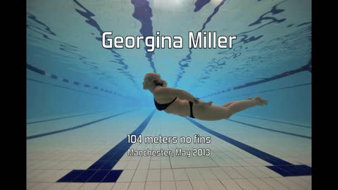 Georgina Miller freediving dynamic no fins 104 meters